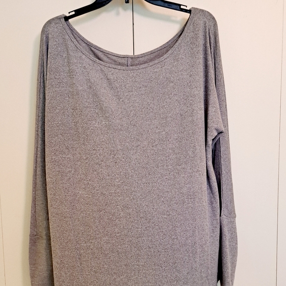 Cupshe Gray Oversized Long Sleeve Swim  Over Up Top Size L #170 - Picture 1 of 9